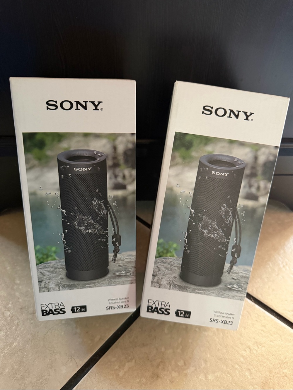 Sony SRS-XB23 Portable Bluetooth Speaker — Black (Pack of 2)